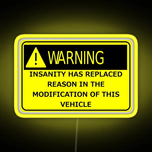Rat Rod Warning RGB Neon Sign
