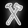 ratched-neon-sign-featuring-lobotomy-tools-and-hammer-in-vibrant-rgb-colors