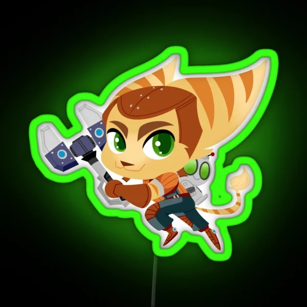 Ratchet And Clank RGB Neon Sign