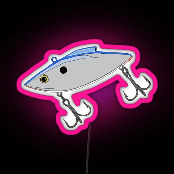 Rattle Trap Fishing Lure RGB Neon Sign