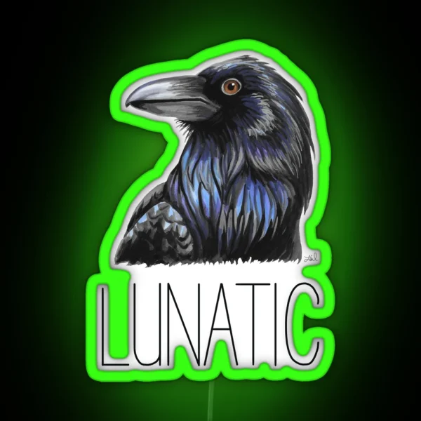 Raven Lunatic RGB Neon Sign