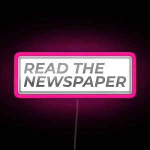 Read The Newspaper RGB Neon Sign