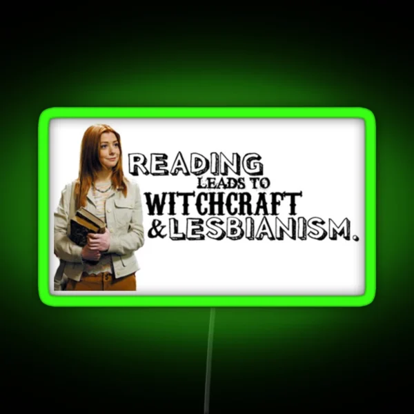 Reading Leads To Lesbianism RGB Neon Sign