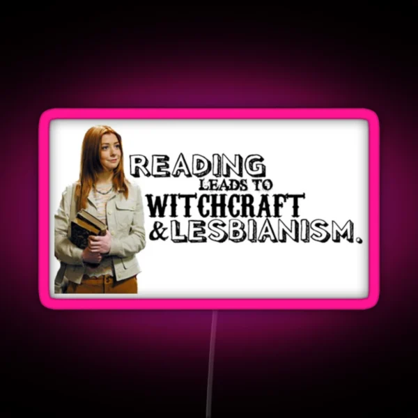 Reading Leads To Lesbianism RGB Neon Sign