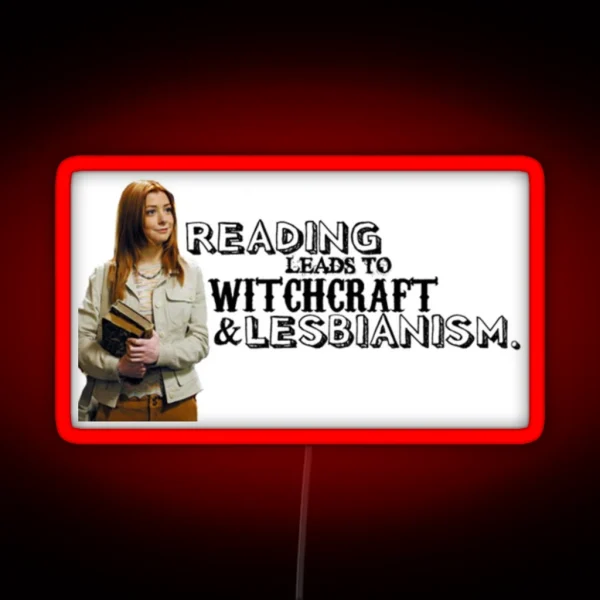 Reading Leads To Lesbianism RGB Neon Sign