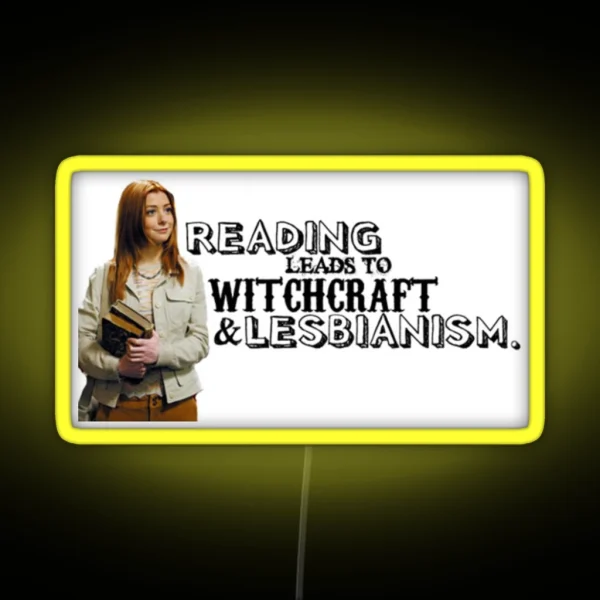 Reading Leads To Lesbianism RGB Neon Sign