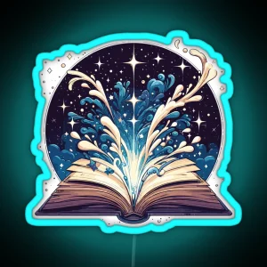 Reading Magical Book RGB Neon Sign