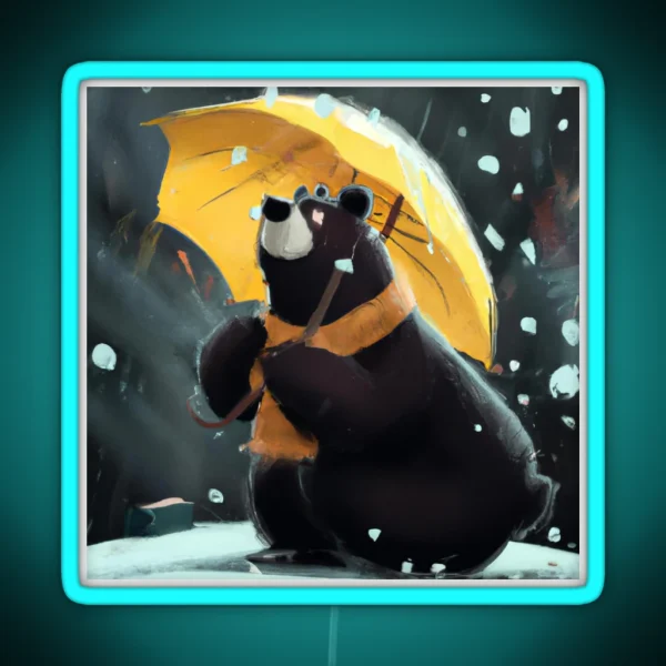 Ready For The Snow Bear RGB Neon Sign