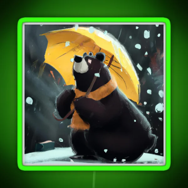 Ready For The Snow Bear RGB Neon Sign