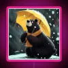 A neon RGB illuminated bear sign ready for winter snow in vibrant pink.