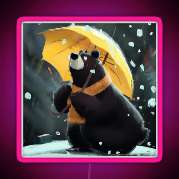 Ready For The Snow Bear RGB Neon Sign