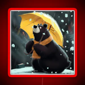 Ready For The Snow Bear RGB Neon Sign