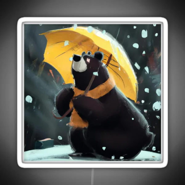 Ready For The Snow Bear RGB Neon Sign