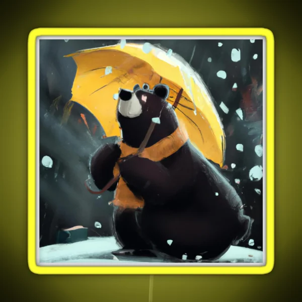 Ready For The Snow Bear RGB Neon Sign