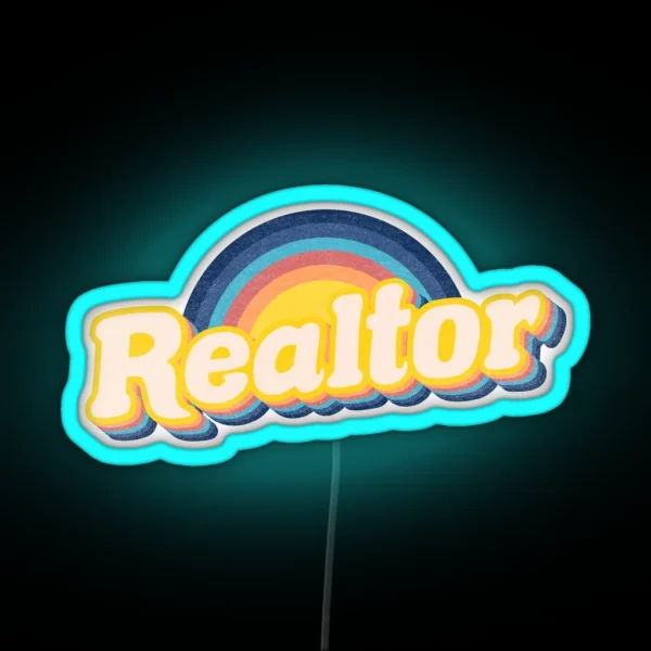 Realtor Retro Vibe RGB Neon Sign