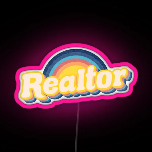 Realtor Retro Vibe RGB Neon Sign