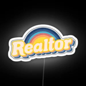 Realtor Retro Vibe RGB Neon Sign