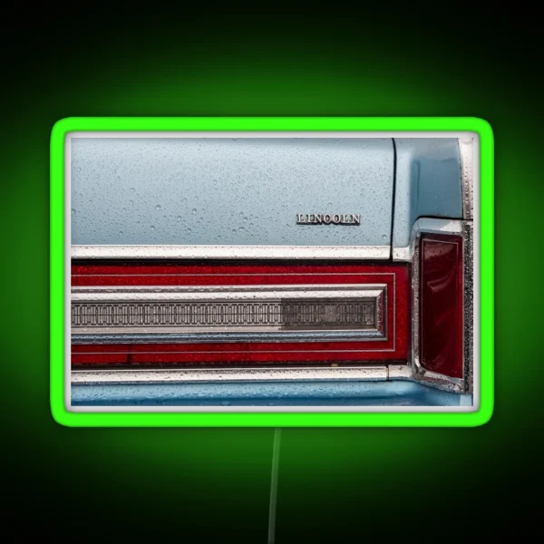 Rear Of 1970 S Lincoln Town Car RGB Neon Sign