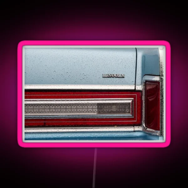 Rear Of 1970 S Lincoln Town Car RGB Neon Sign