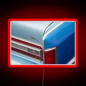 Rear Of 1970 S Lincoln Town Coupe RGB Neon Sign