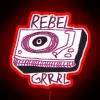 Rebel Grrrl with Record Player and RGB Neon Sign - Red