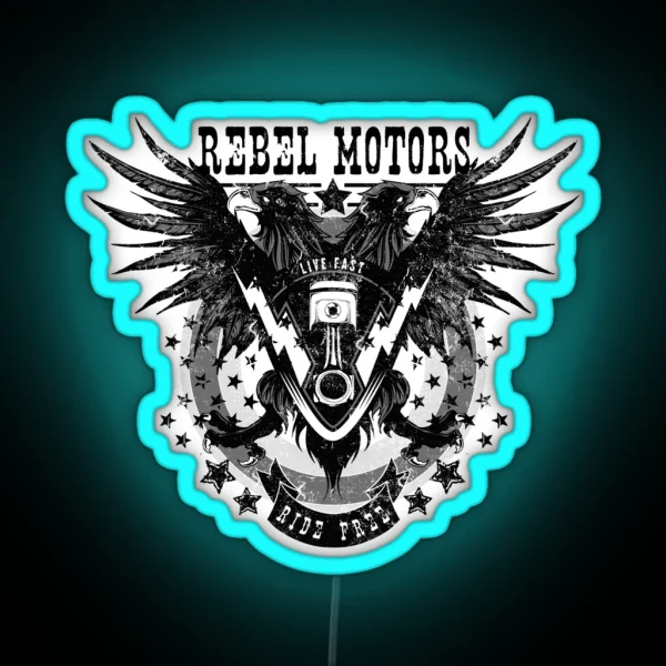 Rebel Motors RGB Neon Sign