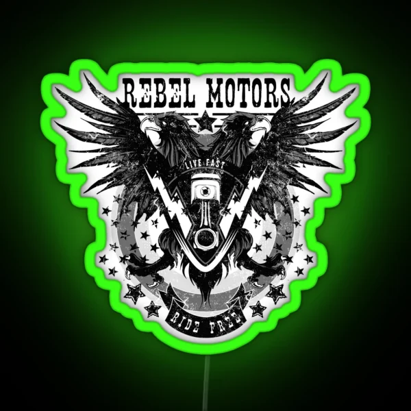 Rebel Motors RGB Neon Sign