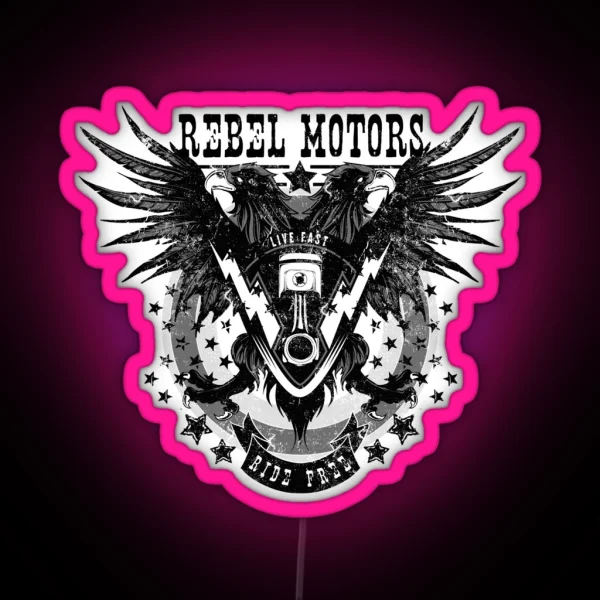 Rebel Motors RGB Neon Sign