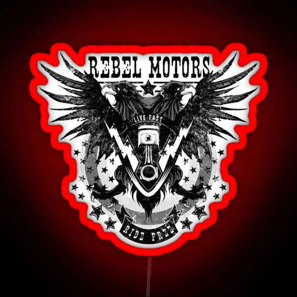 Rebel Motors RGB Neon Sign