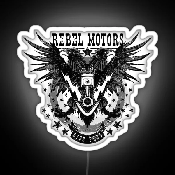 Rebel Motors RGB Neon Sign