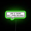 RGB Green Neon Records Sign