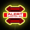red alert star trek neon sign rgb glow graphic