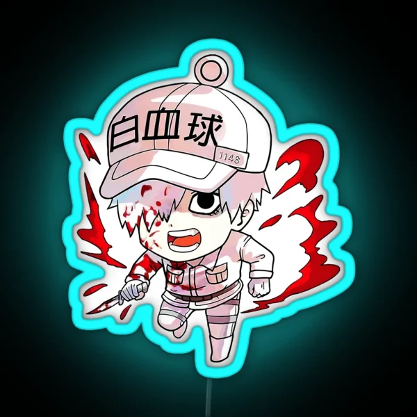 Red Blood Cell Art RGB Neon Sign