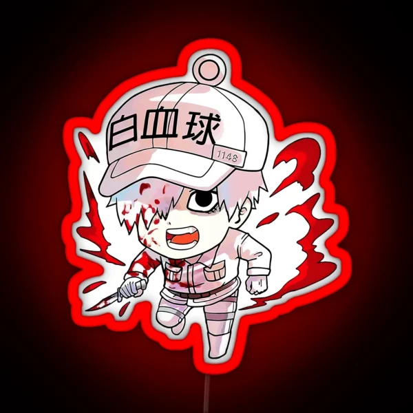 Red Blood Cell Art RGB Neon Sign