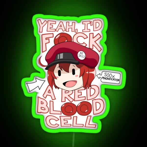 RED BLOOD CELL RGB Neon Sign