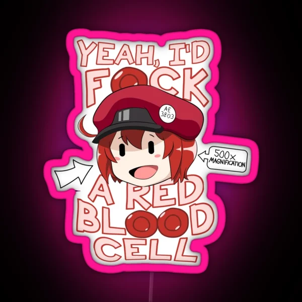 RED BLOOD CELL RGB Neon Sign