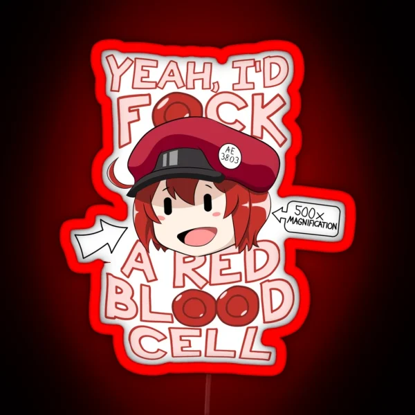 RED BLOOD CELL RGB Neon Sign