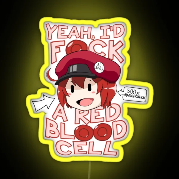 RED BLOOD CELL RGB Neon Sign