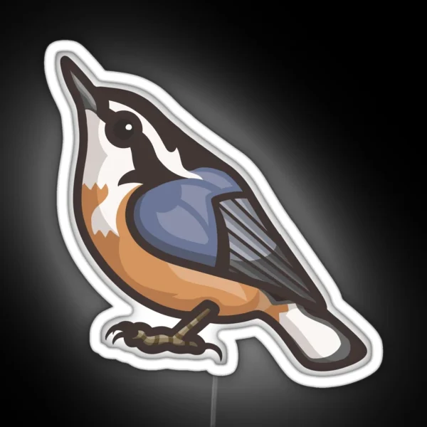 Red Breasted Nuthatch RGB Neon Sign