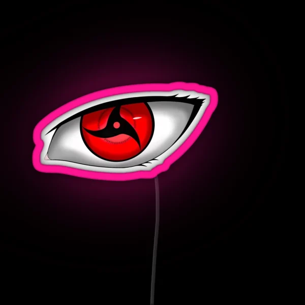 Red Eye Shuriken RGB Neon Sign