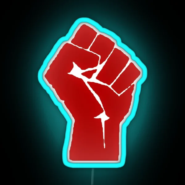 Red Fist RGB Neon Sign