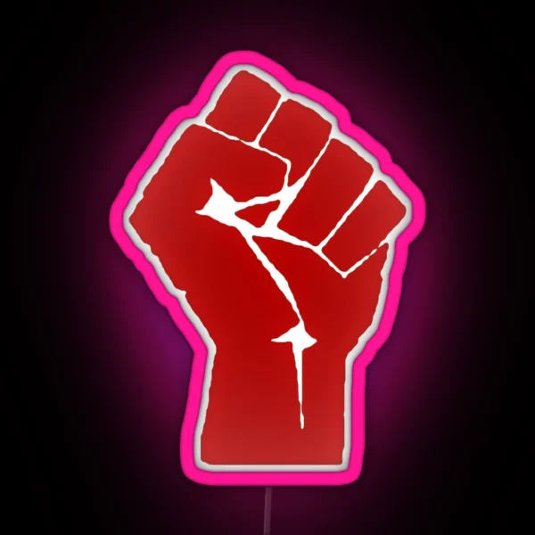Red Fist RGB Neon Sign