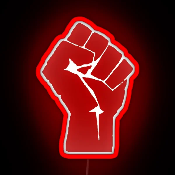 Red Fist RGB Neon Sign