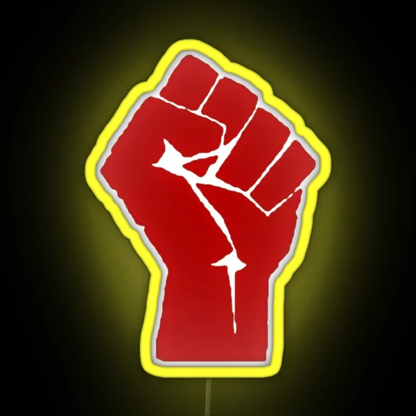 Red Fist RGB Neon Sign