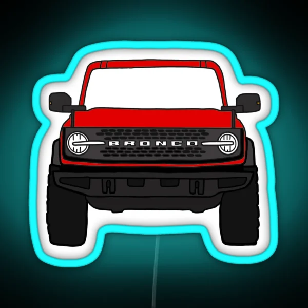 Red Ford Bronco RGB Neon Sign