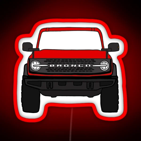 Red Ford Bronco RGB Neon Sign