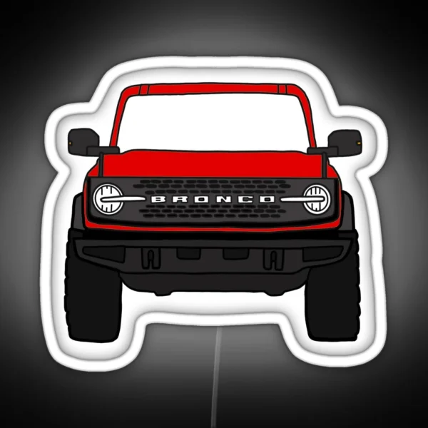 Red Ford Bronco RGB Neon Sign