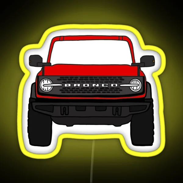 Red Ford Bronco RGB Neon Sign