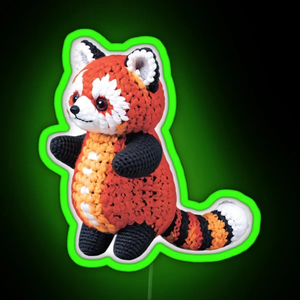 Red Panda Amigurumi RGB Neon Sign