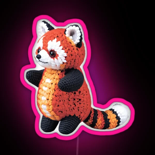 Red Panda Amigurumi RGB Neon Sign